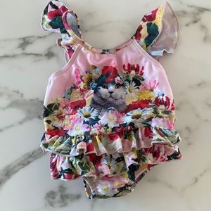 NWOT Molo Nalani Cat One Piece ruffles
